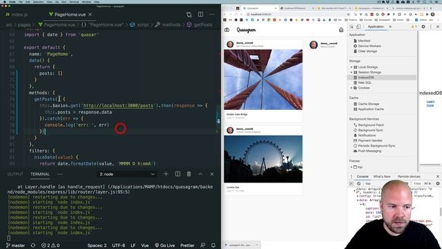 Create an Instagram Clone with Vue JS, Quasar & Firebase - in 4 HOURS! (5/6) смотреть онлайн