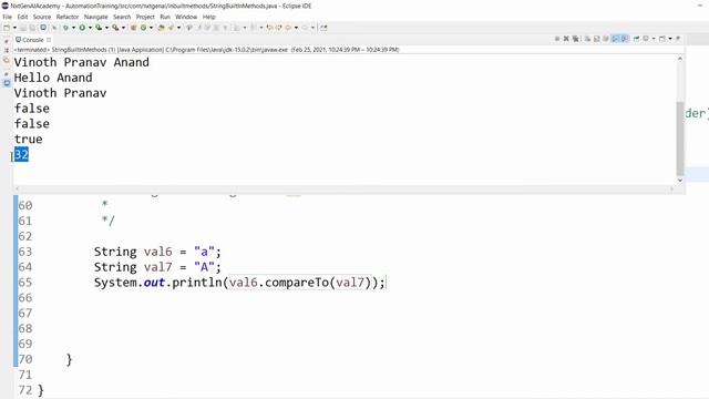 Java for Selenium : 18. Java String Methods | Equals | CompareTo | CharAt | IndexOf | Part 2 смотреть онлайн