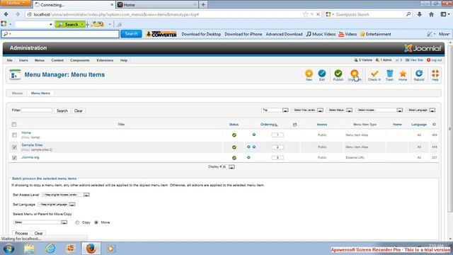 website design using joomla: joomla 011; working on the menus смотреть онлайн