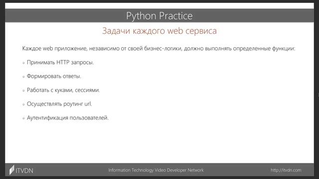Проектирование Web сервиса. Практика Python. Урок 8 смотреть онлайн