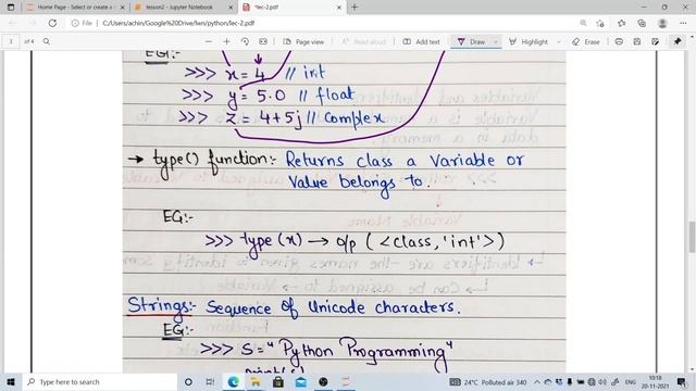 #2 Python Literal Constants, Variables, Identifiers, Input from User, Free Handwritten Notes смотреть онлайн