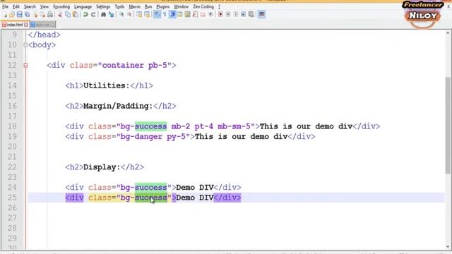 Utilities Part 1 || class 9 || Bootstrap || Freelancer Niloy смотреть онлайн