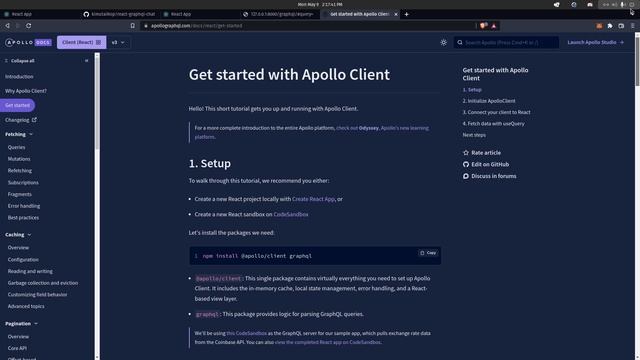 p3 setting up graphql apollo client in react django chat application смотреть онлайн