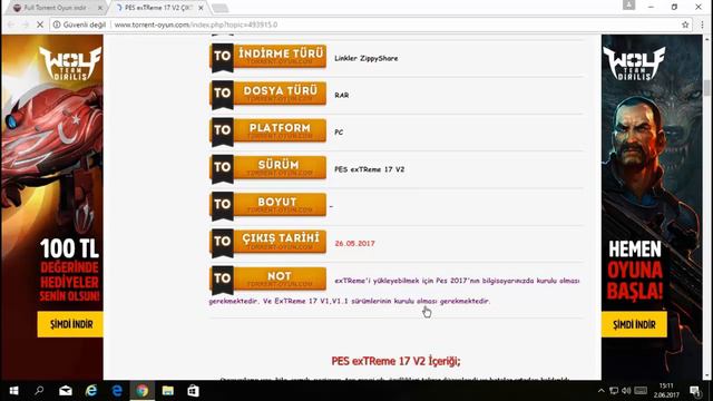 Pes 17 Ücretsiz İndirme(Crackli)(Lisanlı Sayılır) смотреть онлайн