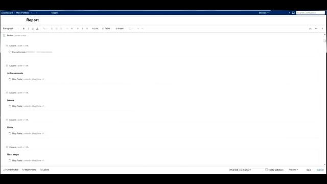 Отчеты в Confluence