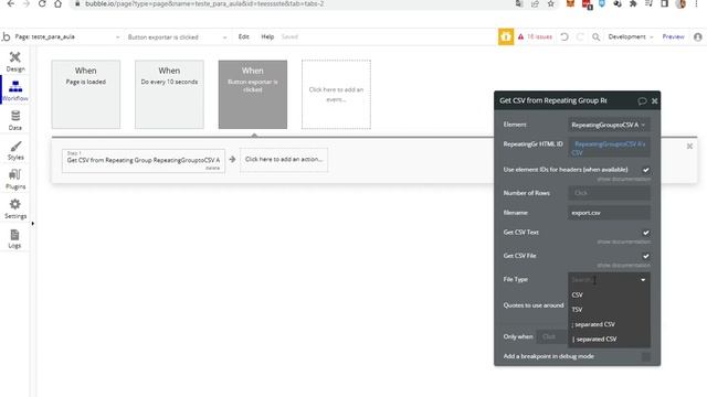 Como exportando arquivos CSV dentro do bubble смотреть онлайн
