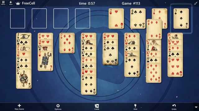 FreeCell Game #113 SOLVED Microsoft Solitaire смотреть онлайн