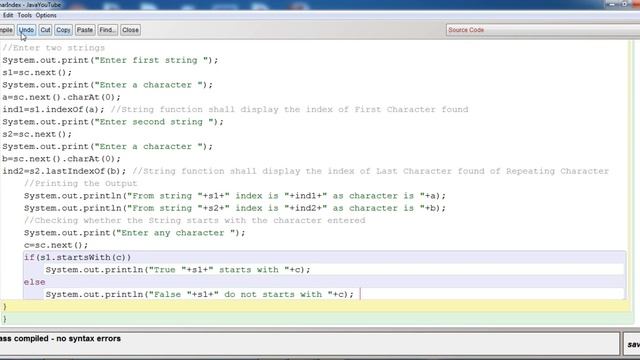 CHARACTER INDEX || JAVA CLASS by ASHISH смотреть онлайн