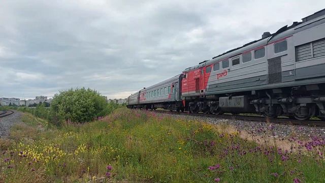 2ТЭ10Т-0044 с поездом №667/668 Архангельск - Карпогоры! смотреть онлайн