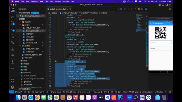 STUDY CASE FLUTTER BLOC QR CODE WITH FIREBASE [ NEW 2023 ] - 07 Detail Product смотреть онлайн