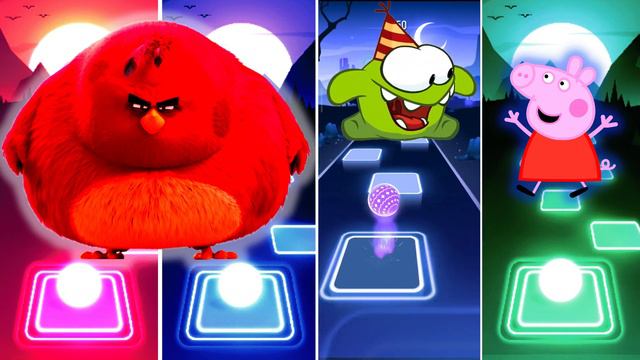 BIG Angry Bird TERENCE! vs Om Nom vs Peppa Pig Tiles Hop EDM Rush смотреть онлайн