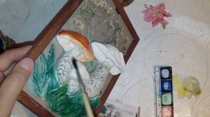 Панно из солёного теста "Грибная пора "2  часть.Поделка на осеннюю тему. Солёное тесто. DIY