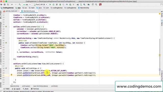 How to Launch Alarm Clock Screen Using Intent in Android Programmatically смотреть онлайн