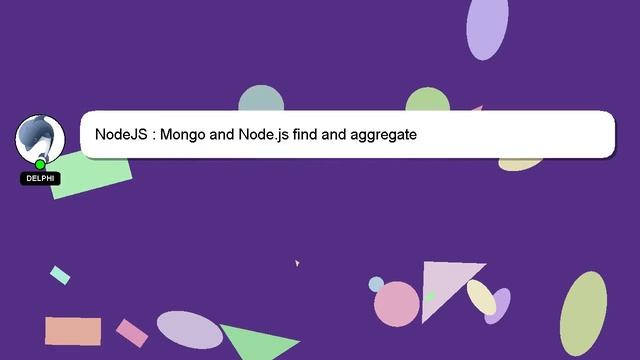 NodeJS : Mongo and Node.js find and aggregate смотреть онлайн