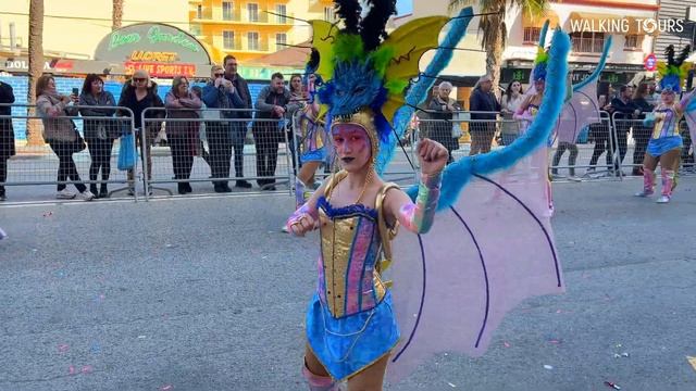 4K Lloret de Mar (Catalonia, Spain) Carnival Costa Brava Walking Tour • February 2023 смотреть онлайн