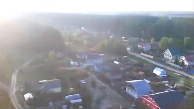 Село Голышево с высоты птичьего полета, осень 2014. смотреть онлайн