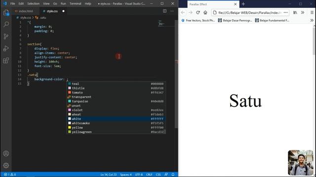 Parallax Effect HTML CSS смотреть онлайн