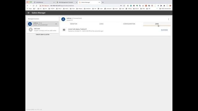 Galera Manager Deploys Galera Clusters on Amazon Web Services and provides monitoring and managemen смотреть онлайн