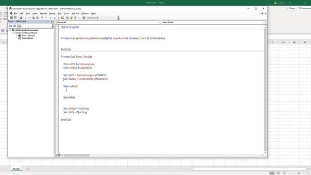 Send an Email Every Time When You Save Excel File | Excel VBA Tutorial смотреть онлайн