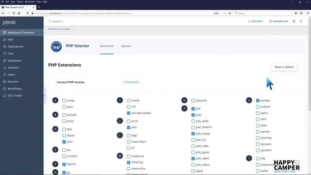 How to Enable or Disable PHP's display errors via CloudLinux Selector in Plesk Happy Camper Web H смотреть онлайн