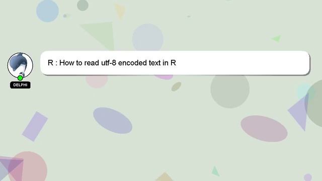 R : How to read utf-8 encoded text in R смотреть онлайн