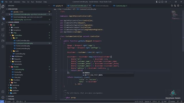 Tutorial Laravel | RESTful API Laravel with Laravel Sanctum | Show 5000+ data with Eager Loading смотреть онлайн
