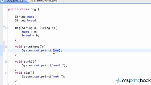Learn Java Tutorial 1.8- Using Constructors to Specify an Object смотреть онлайн