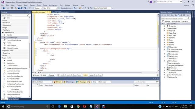 How to use accordion in asp.net || VS2015 смотреть онлайн