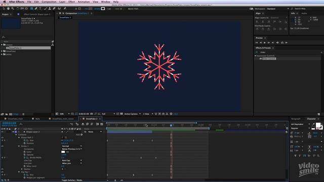 After Effects. Новогодняя шейповая композиция. (VideoSmile) смотреть онлайн