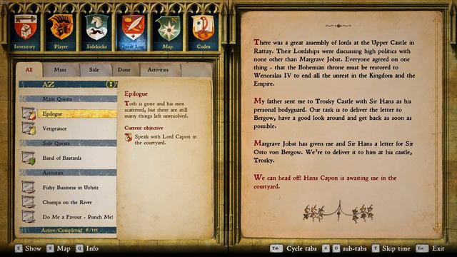 Kingdom Come - Deliverance - Epilogue - Quest Log Entries смотреть онлайн