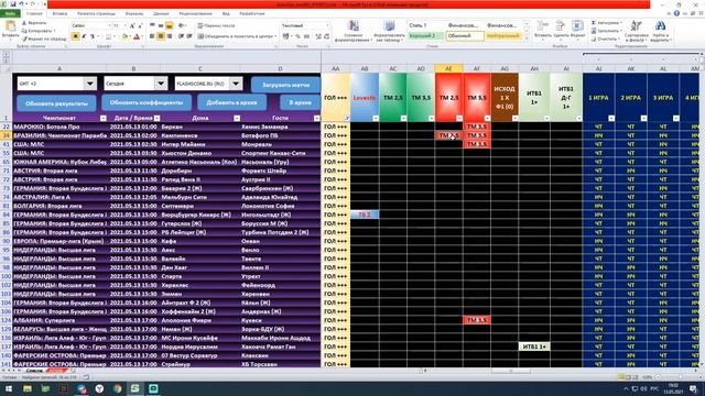 Таблица анализатор на футбол. Обновлённая версия смотреть онлайн