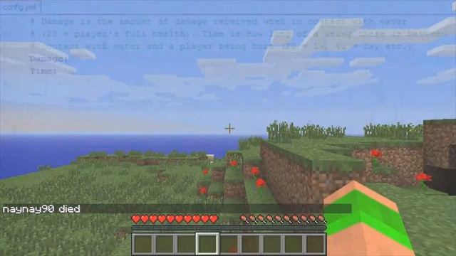 Minecraft Bukkit Plugin - Toxic Water 2 - Get damage from water! смотреть онлайн