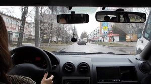 Экзаменационный Маршрут Псков Автошкола Гарант Успеха.Ученица Александра первый раз на маршруте.