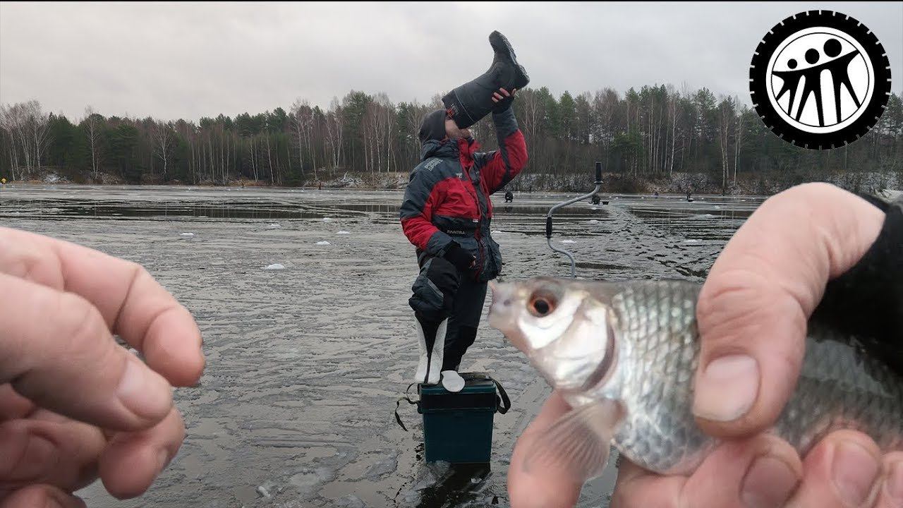 Первый лед! Как не намочить сапожки? Супер рыбалка! смотреть онлайн