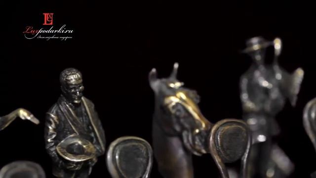 Шахматы из бронзы "Великий Комбинатор" подарок руководителю от LuxPodarki.ru смотреть онлайн