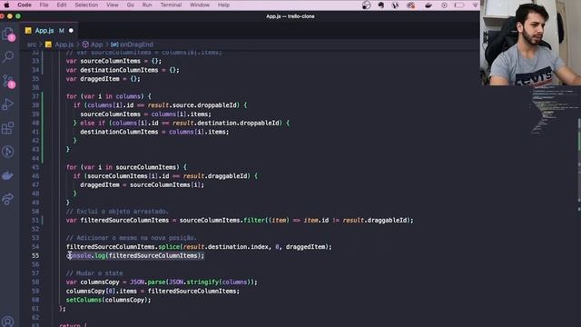 Mudando cards de colunas - Trello Clone 03 смотреть онлайн