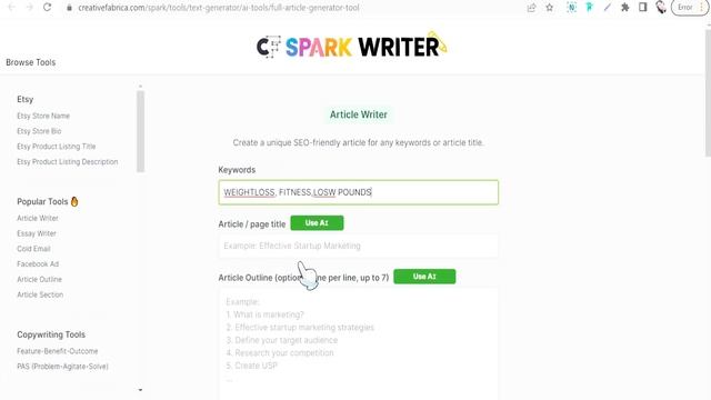 Ai Writing Assistant to write a full SEO Article just with one click|Creative Fabrica смотреть онлайн