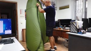 Как собрать китайскую палатку-туалет в круглый чехол