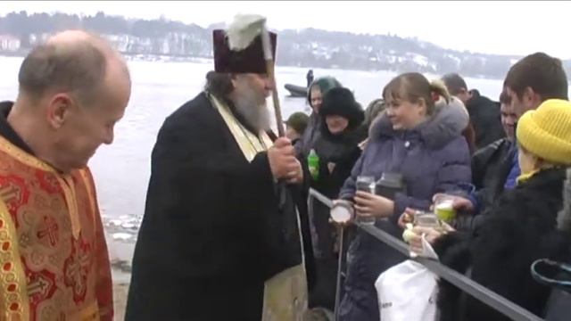 Крещение на Днепре.Запорожье 19.1.2015.Часть 2. смотреть онлайн