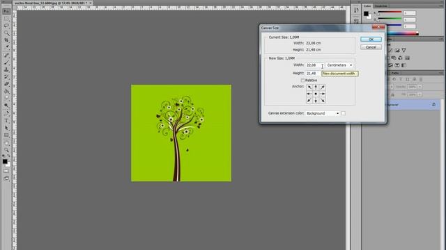 Как изменить размер холста на фотошоп смотреть онлайн