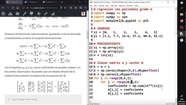 Regresión Polinomial de grado m con Python смотреть онлайн