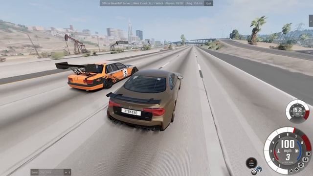 High Speed STREET RACE with a CANNON in BeamNG Drive Mods! смотреть онлайн