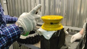 Как своими руками сделать шиномонтаж колеса снегоуборщика.