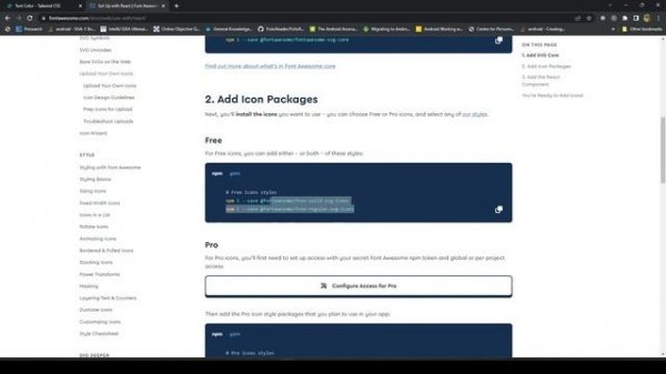 How to Configure Font Awesome icons with React JS: A Step-by-Step Guide (Easy setup)