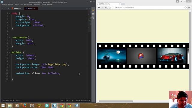 Slider automático infinito con HTML y CSS смотреть онлайн