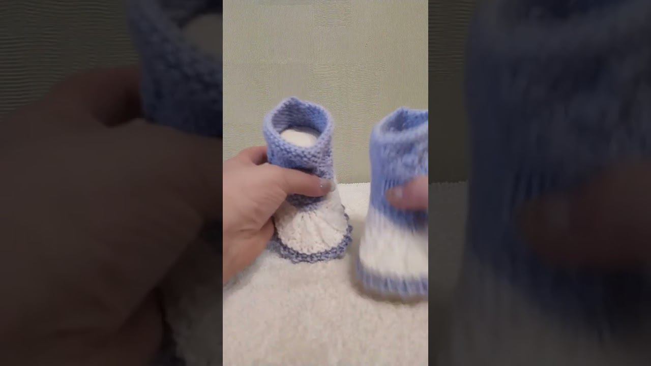 Носочки для малыша. #schorts #knitting смотреть онлайн