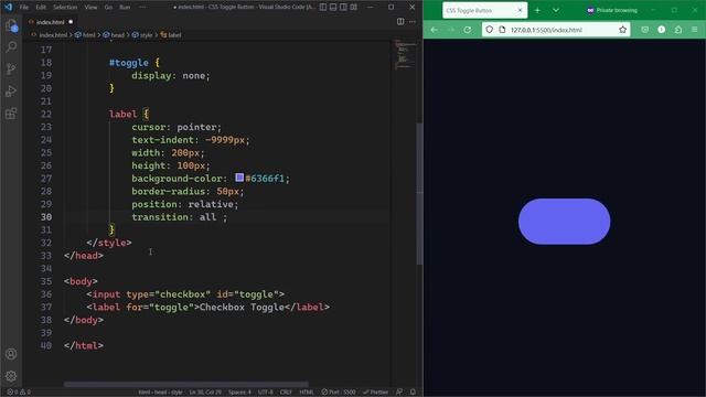 Toggle Button With CSS | HTML CSS Toggle Switch смотреть онлайн