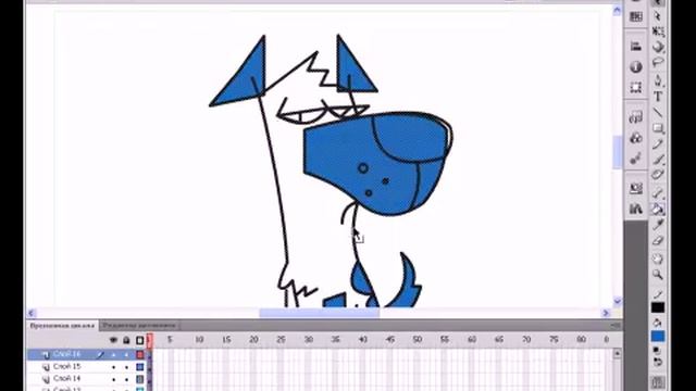 Adobe Flash рисуем и анимируем собаку смотреть онлайн