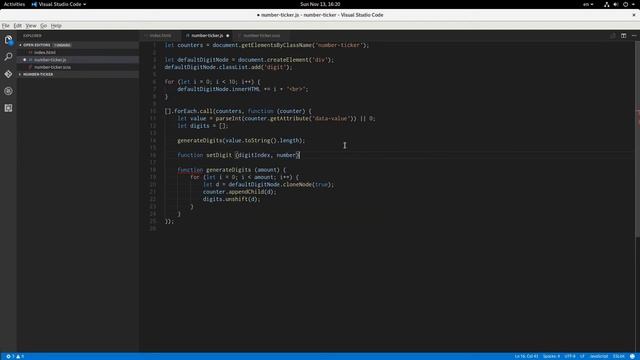 Development of NUMBER TICKER ODOMETER Widget JavaScript SCSS смотреть онлайн