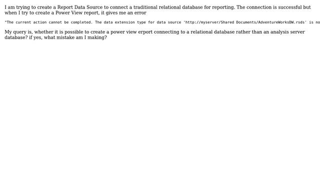 Sharepoint: New SQL Server Report Data Source Type смотреть онлайн